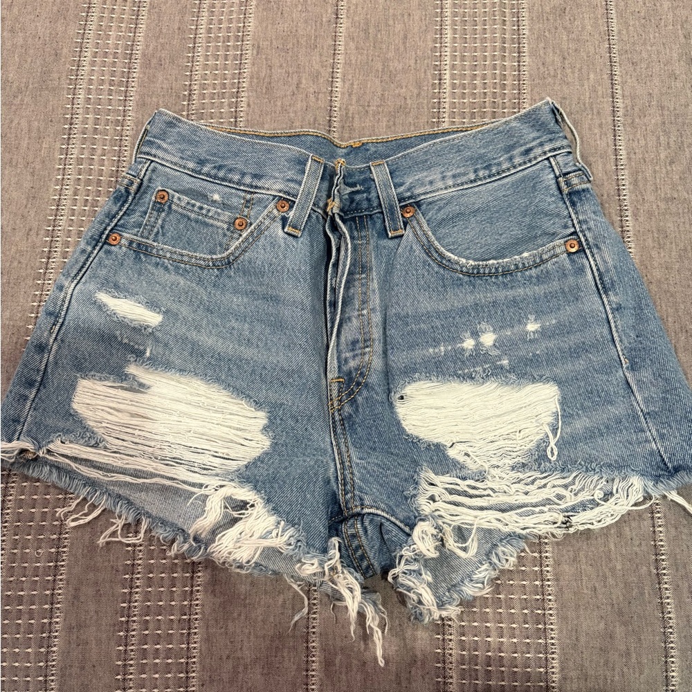 Levi 501 shorts Distressed Denim Women Shorts